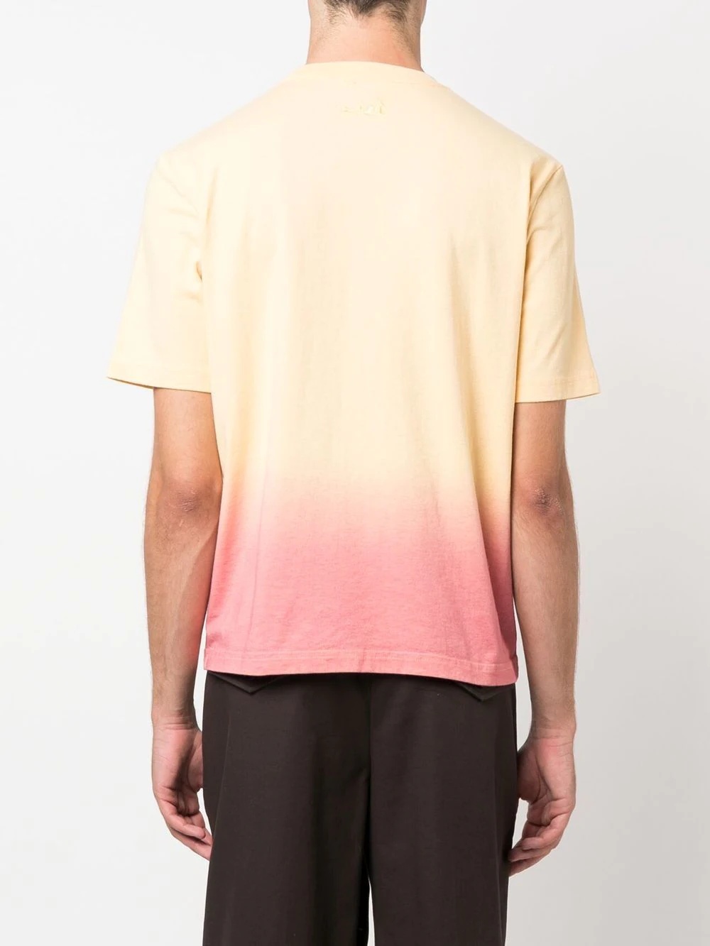 embossed logo ombré cotton T-shirt - 4