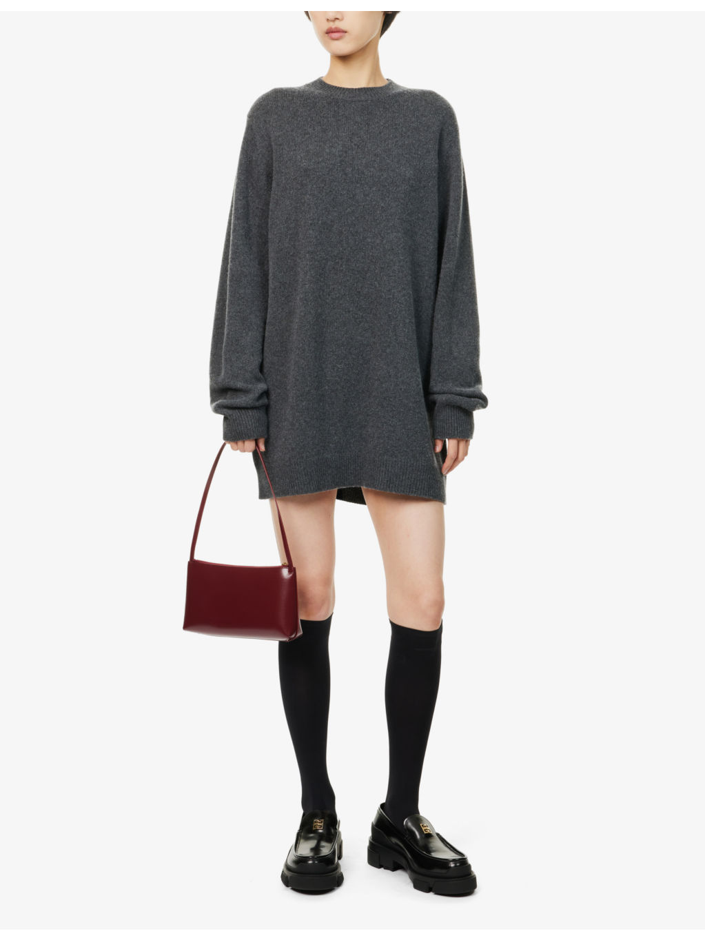 Maxime round-neck long-sleeves knitted mini dress - 2