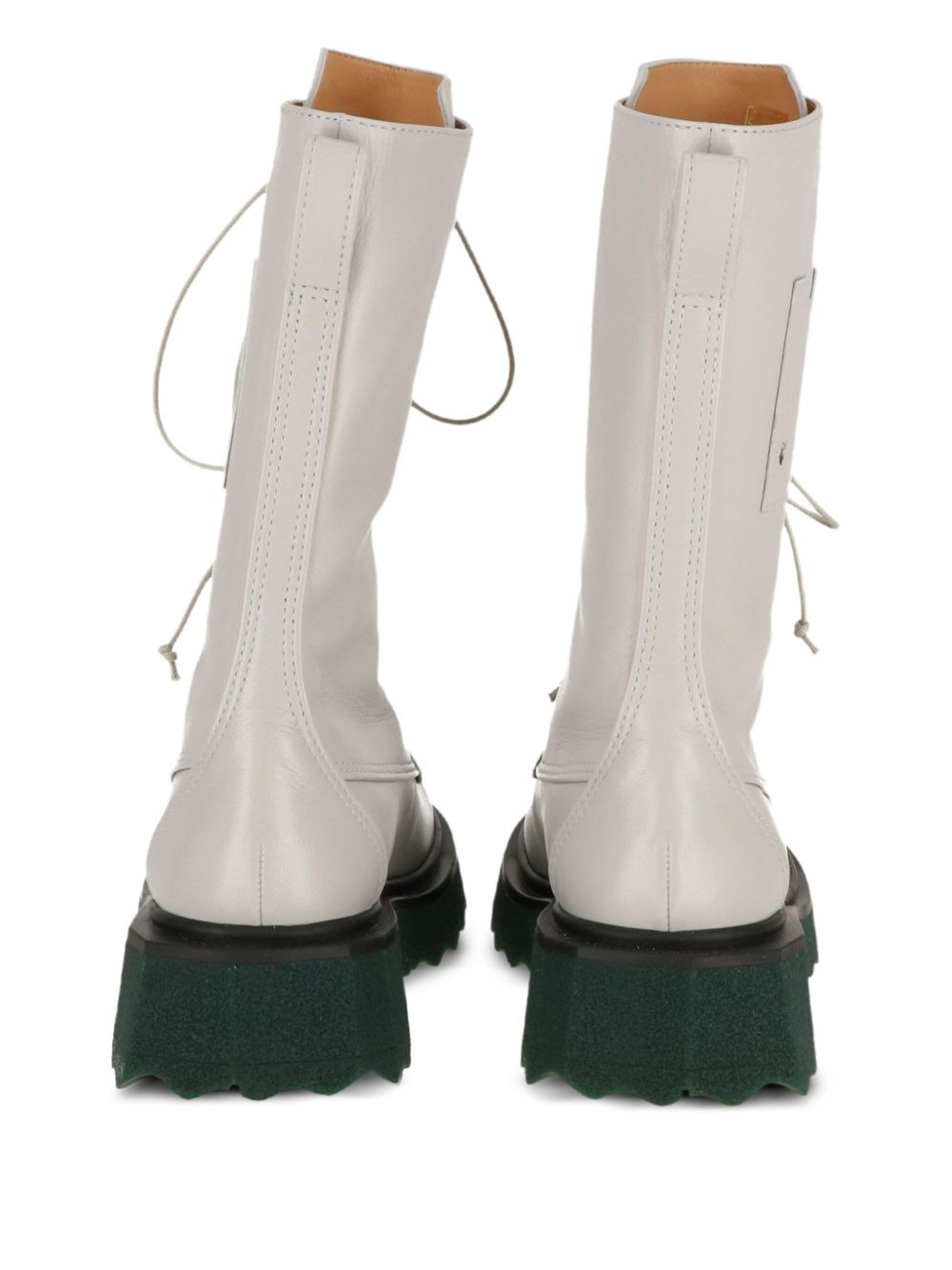 lace-up platform boots - 3