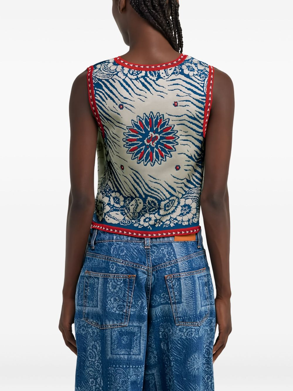 print sleeveless top - 5