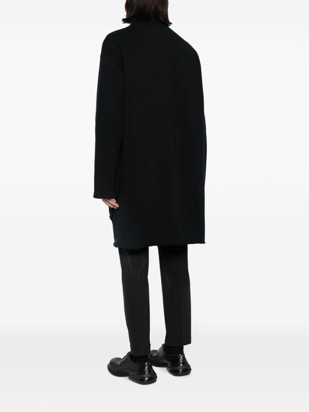 raw-edge knitted cardigan - 4
