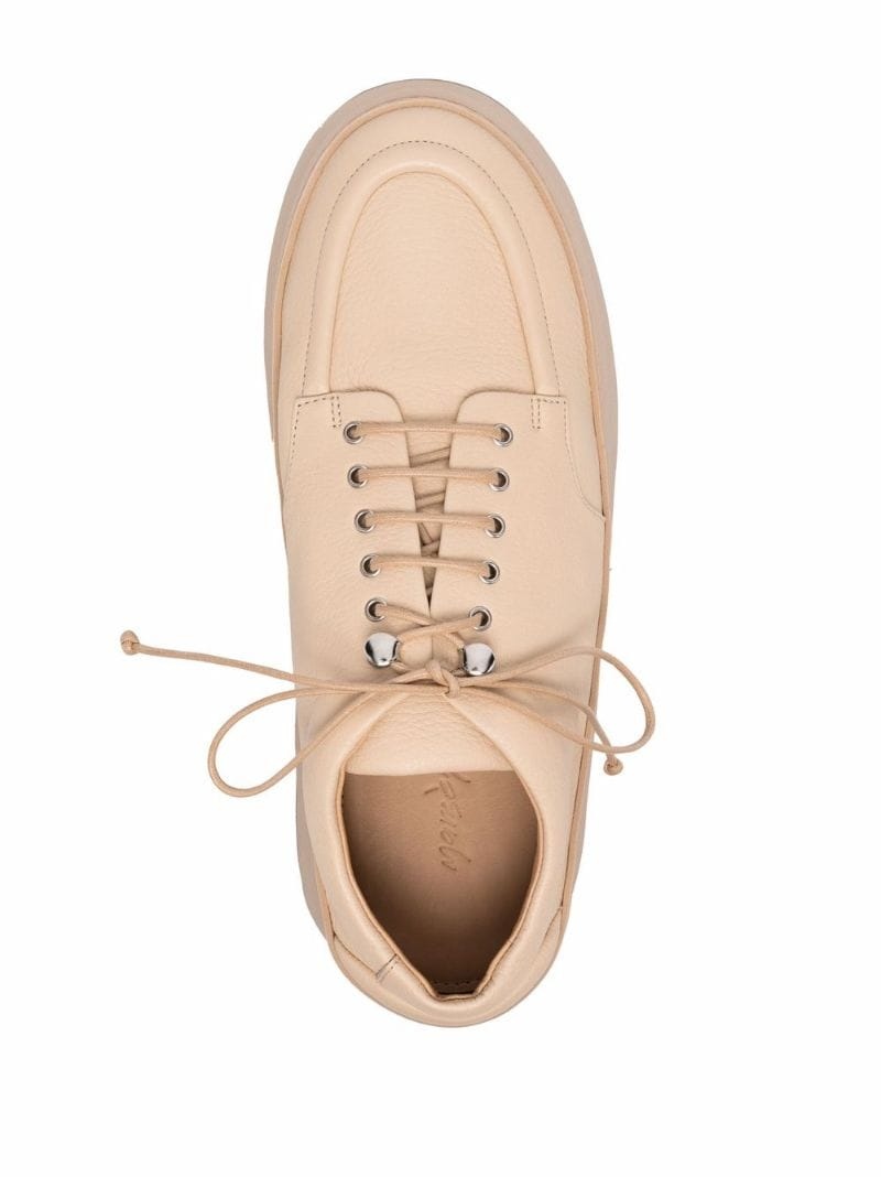 leather lace-up derby shoes - 4