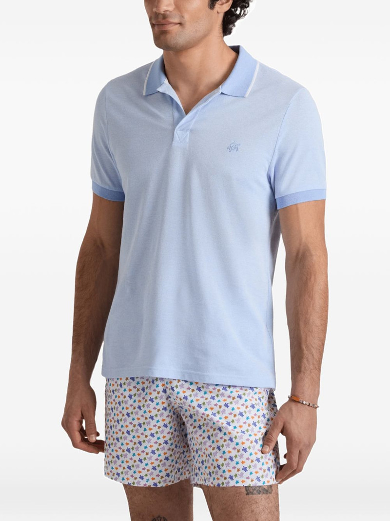 embroidered turtle polo shirt 1