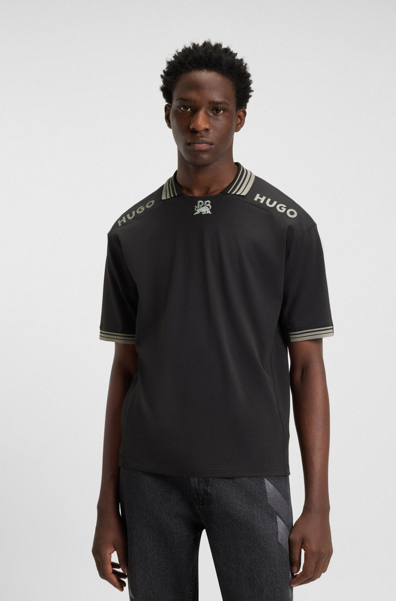 HUGO X RB POLO SHIRT WITH TIPPING AND LOGOS 2