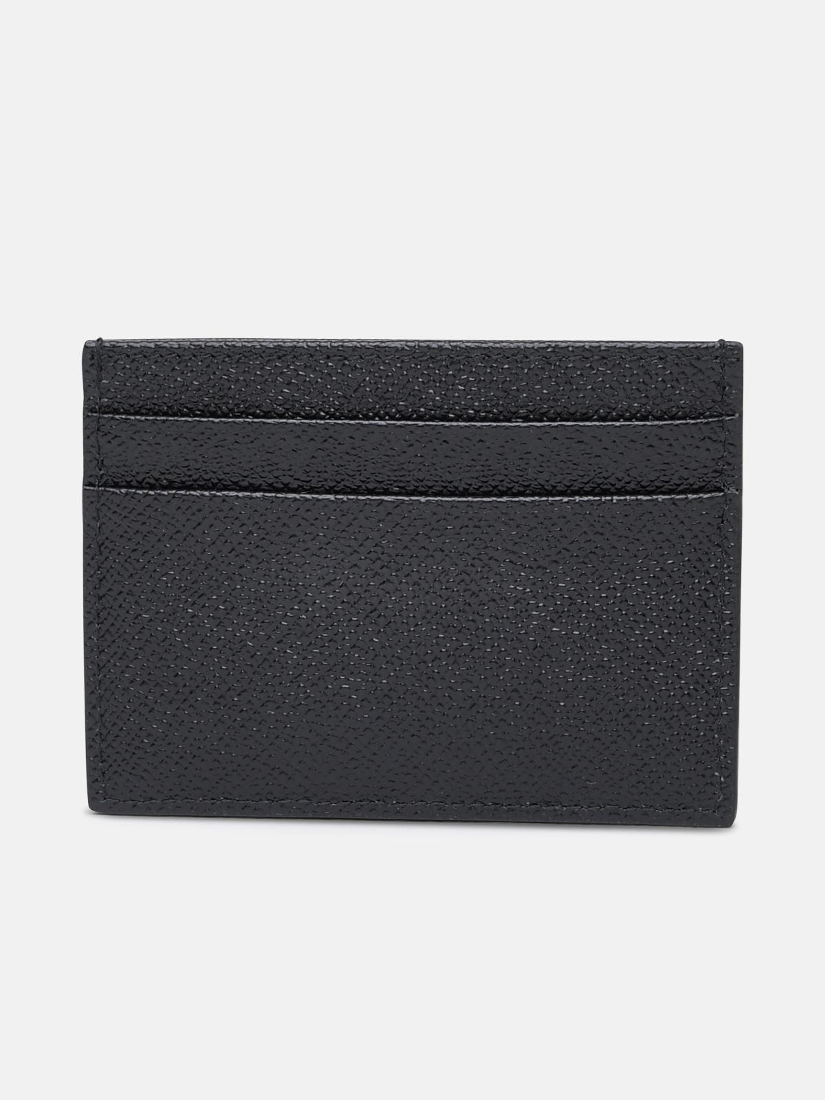 BLACK LEATHER CARD HOLDER - 3