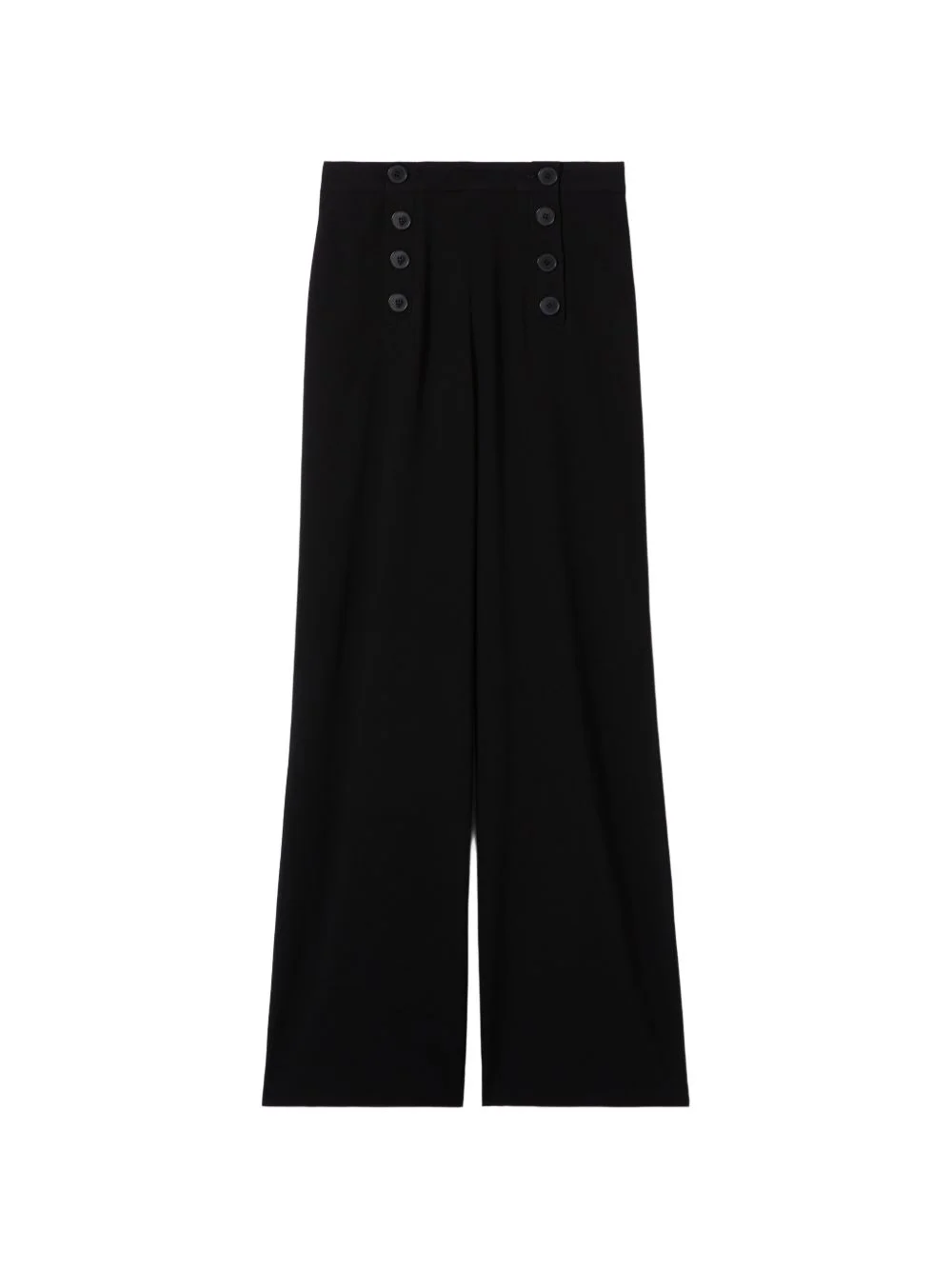 buttoned pressed-pleats trousers - 1