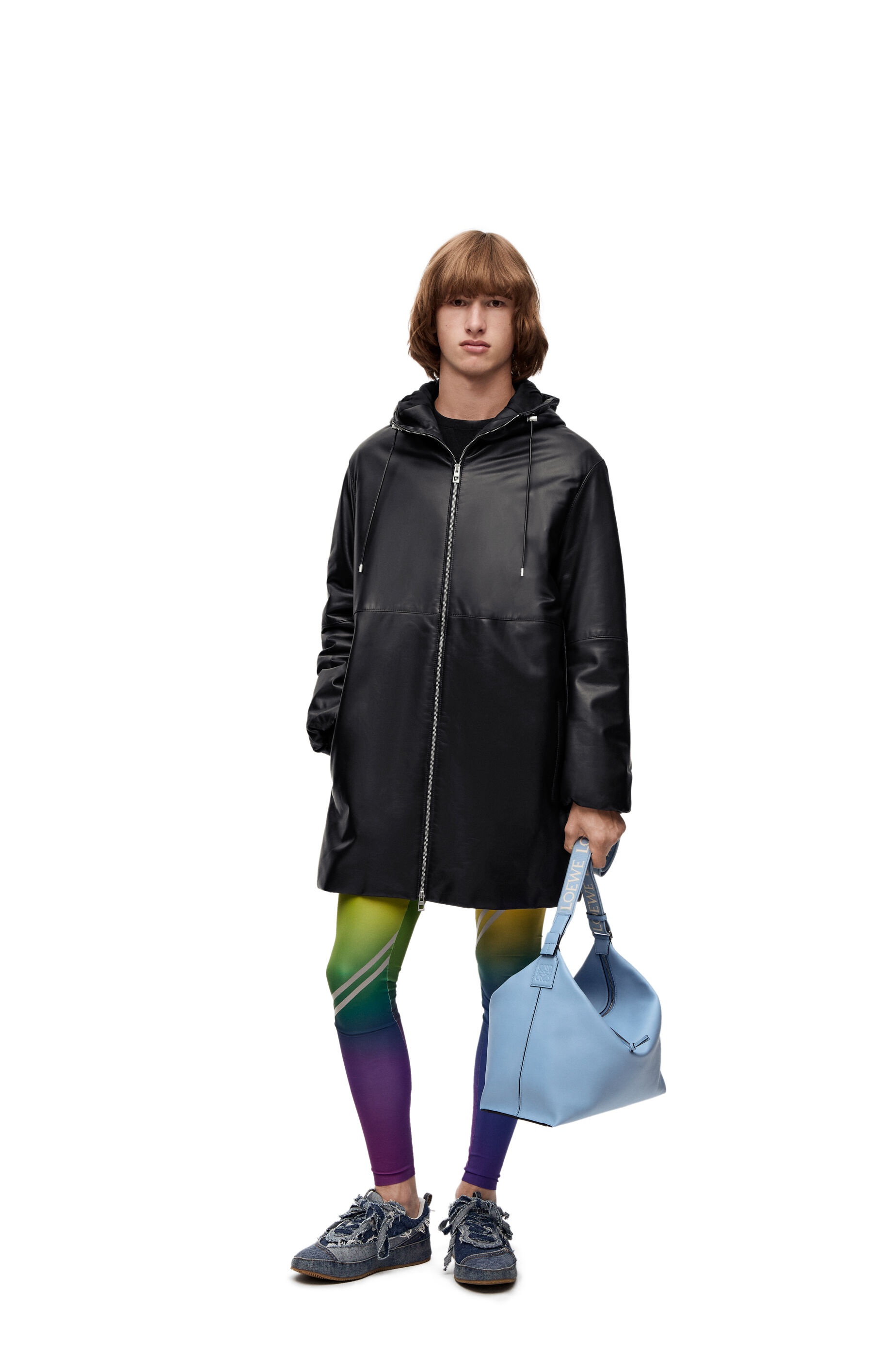 Cubi Crossbody bag in supple smooth calfskin and jacquard 7