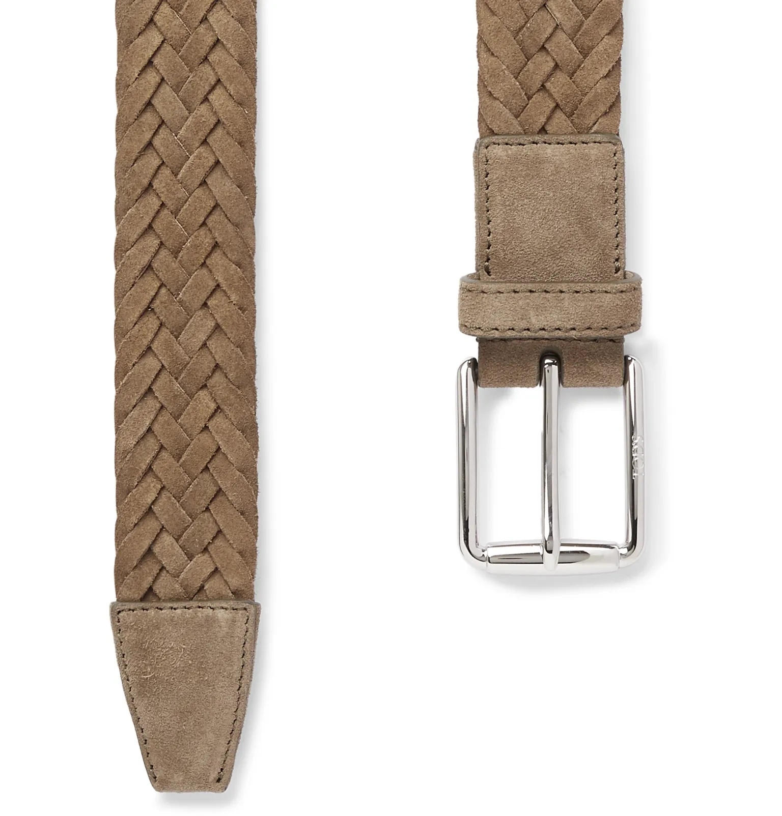 3.5cm Woven Suede Belt - 3