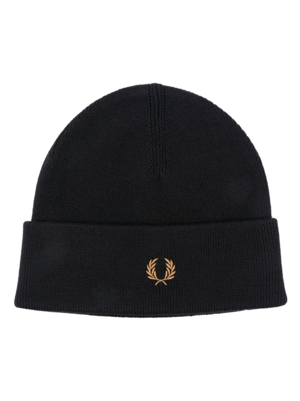 embroidered-logo beanie hat - 1