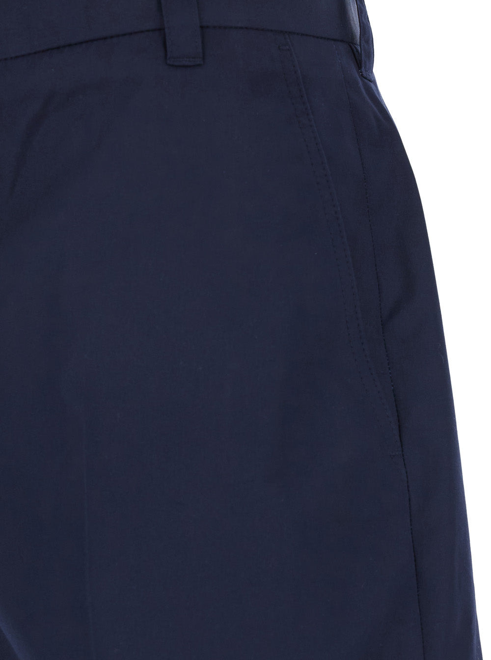 Thom Browne Men Blue Bermuda Pants With Logo Patch On The Rear And Belt Loops In Cotton Blend Man - 3