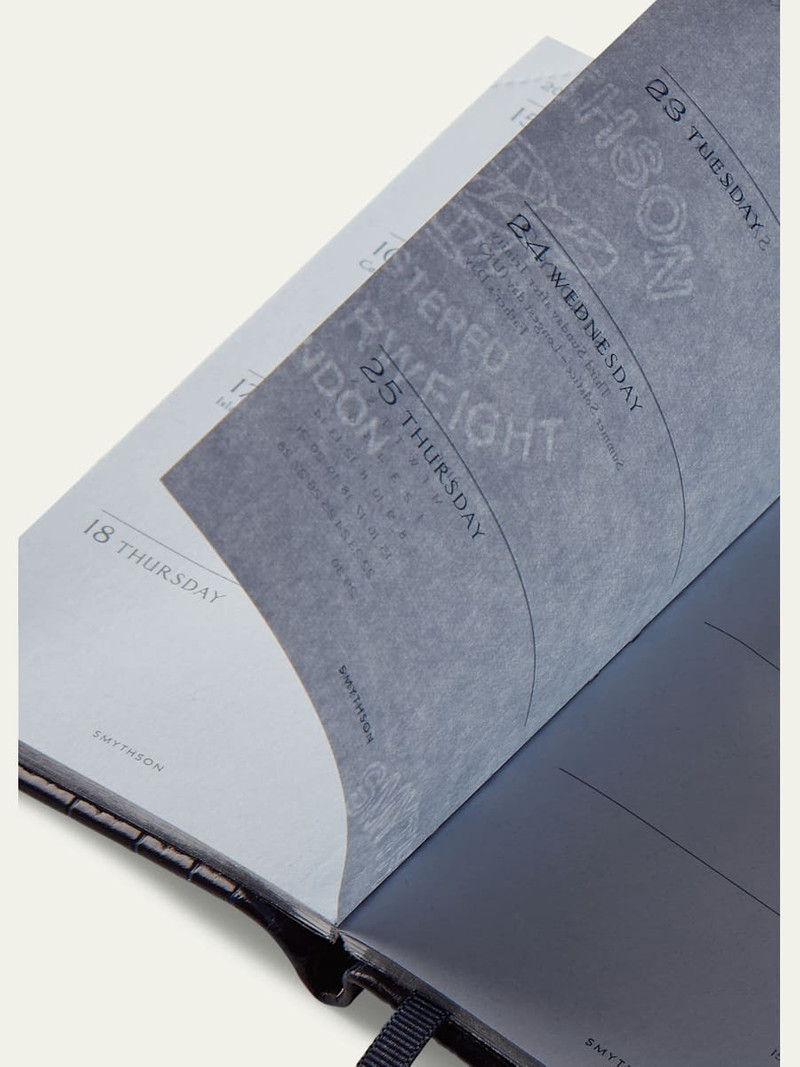 Panama 2026 Weekly Agenda in Mara Croc-Embossed Leather 3