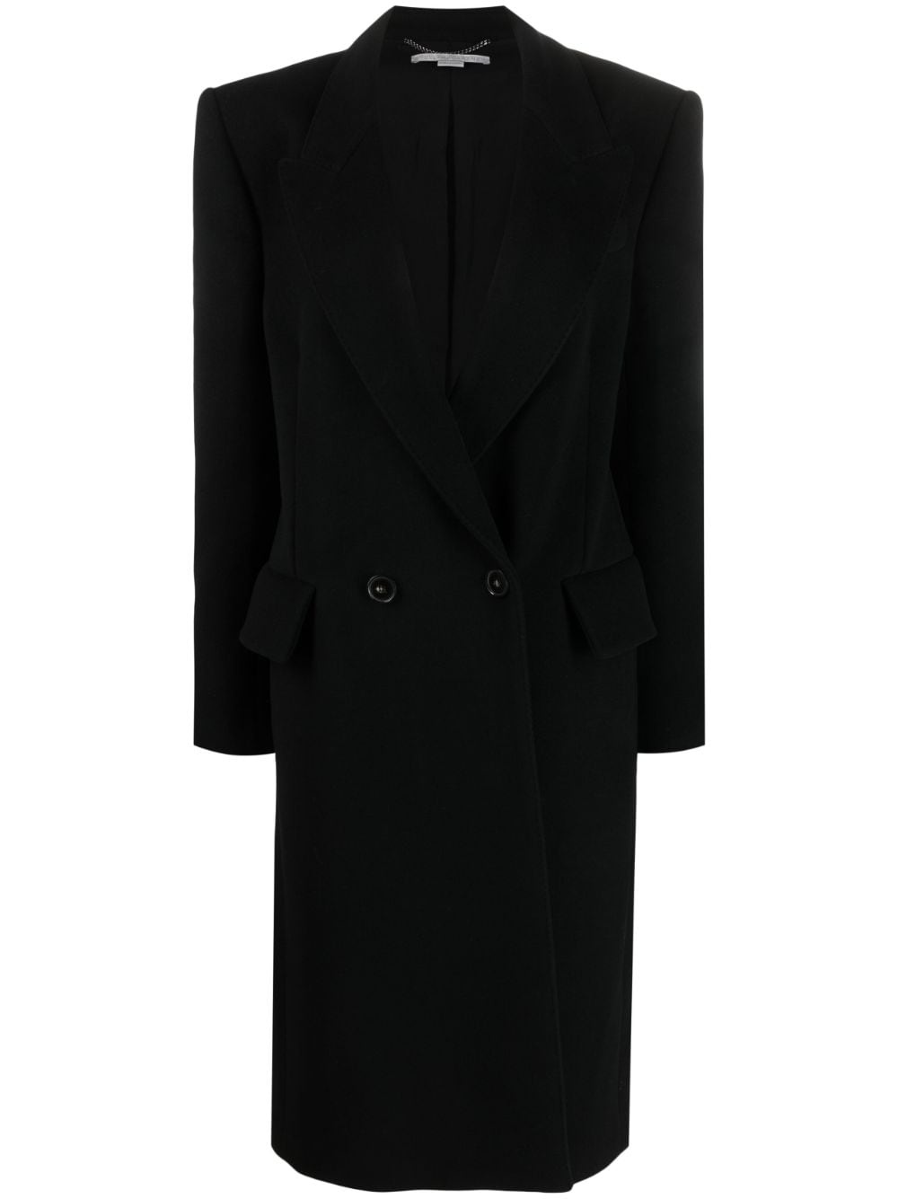 double-breasted wool coat - 1