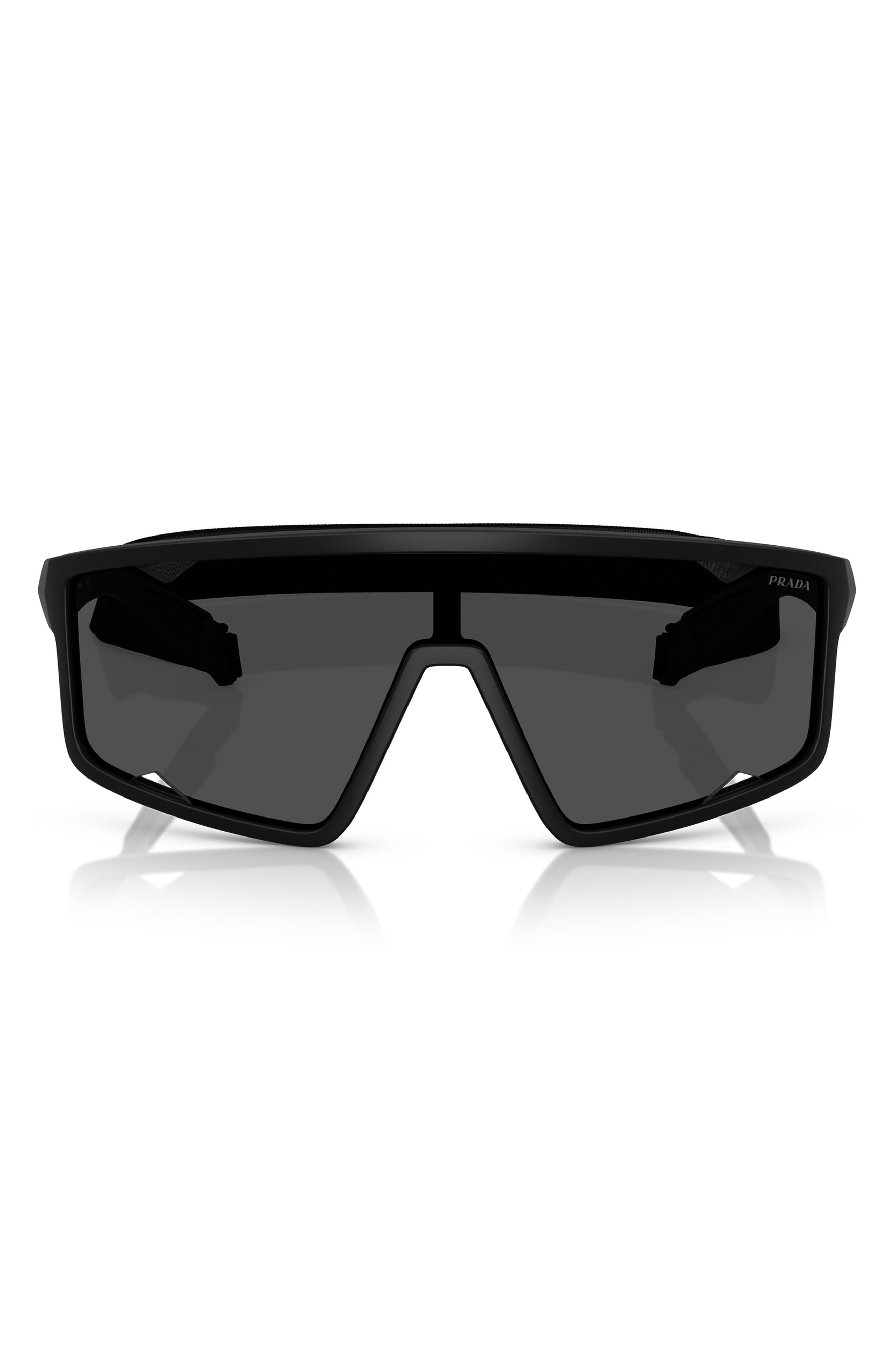 Prada PS A03S 141mm Rectangular Sunglasses in Matte Black at Nordstrom - 1