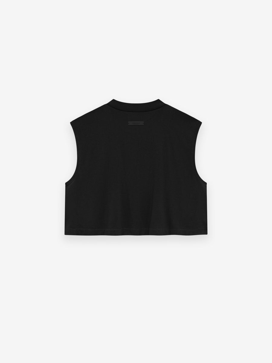 Womens Tri-Blend Cropped Muscle Tee - 3