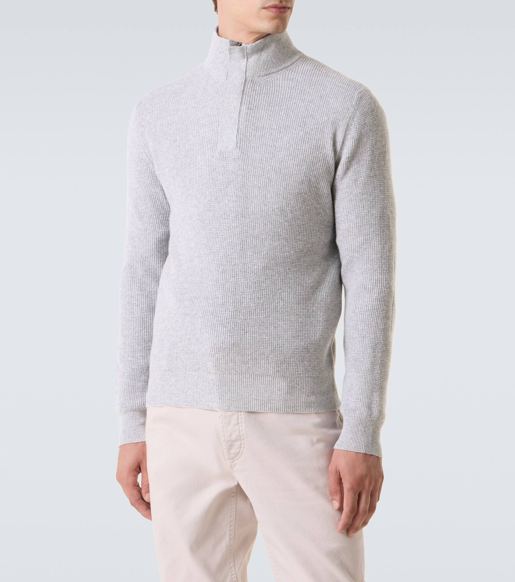 Waffle-knit wool and cashmere sweater - 3