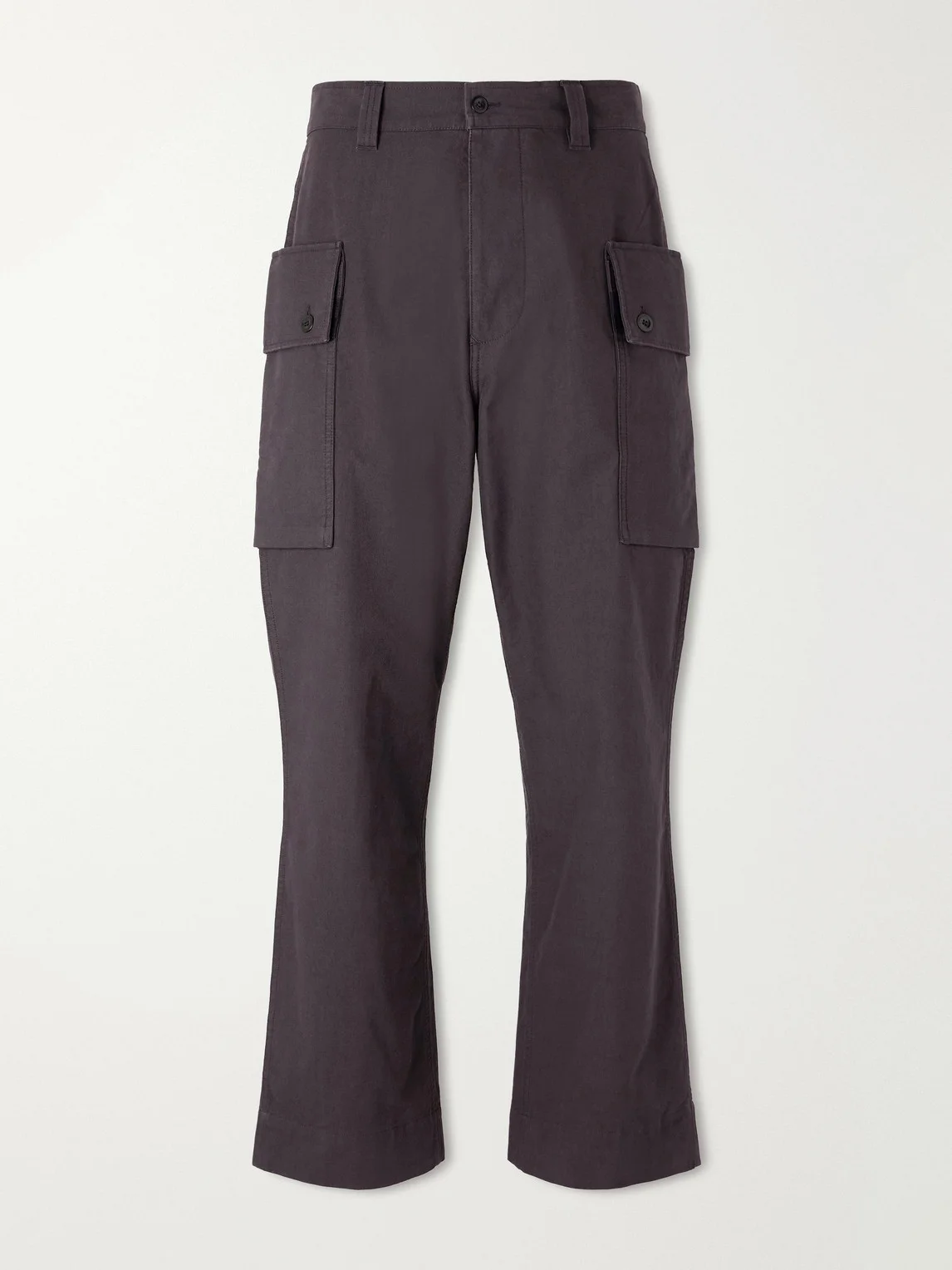 Straight-Leg Cotton-Twill Cargo Trousers - 1