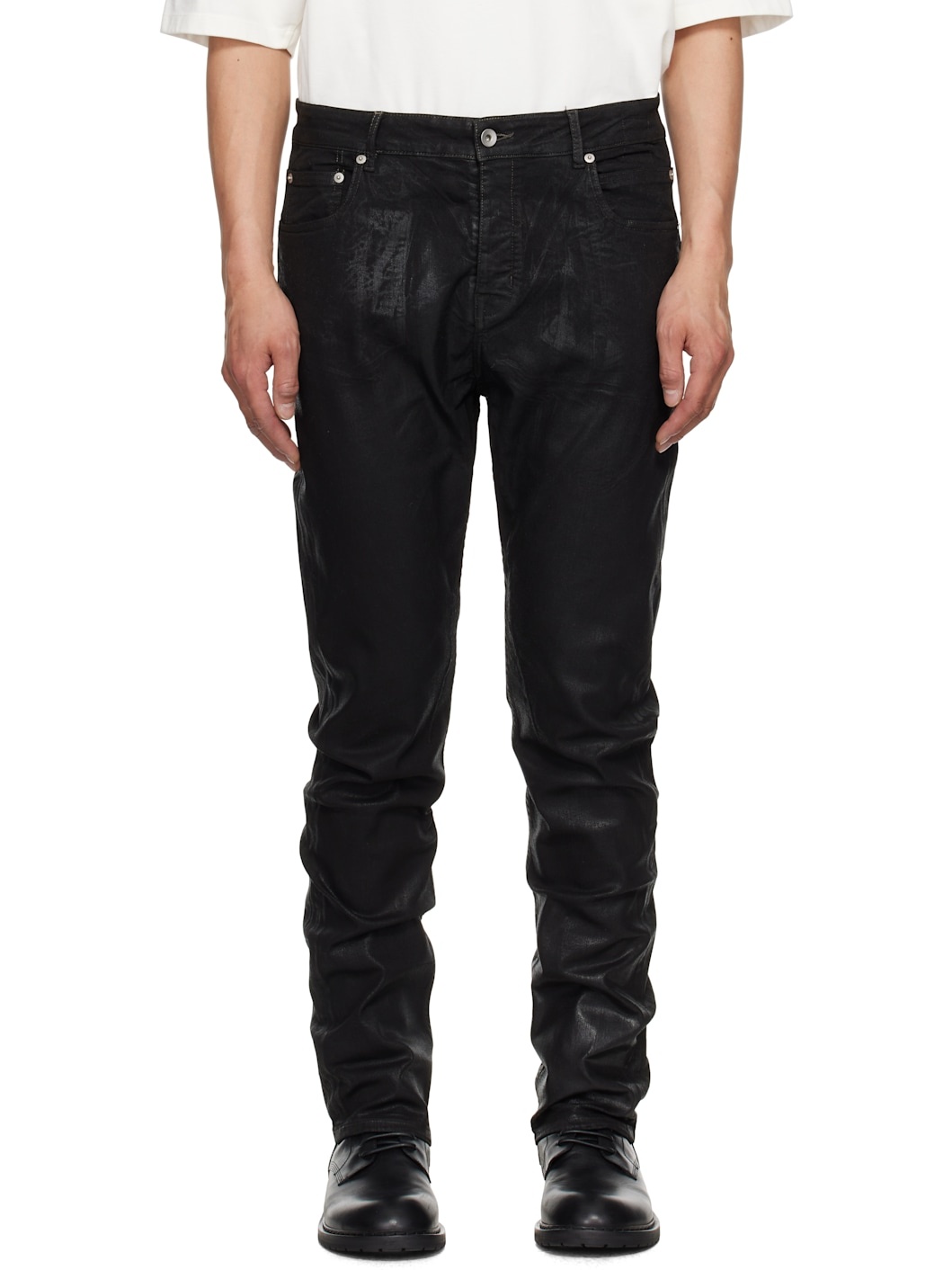 Black Hollywood Detroit Cut Jeans - 1