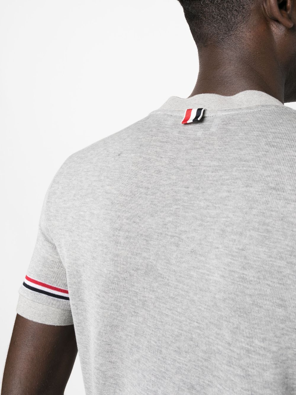 grosgrain-loop short-sleeve T-shirt - 5