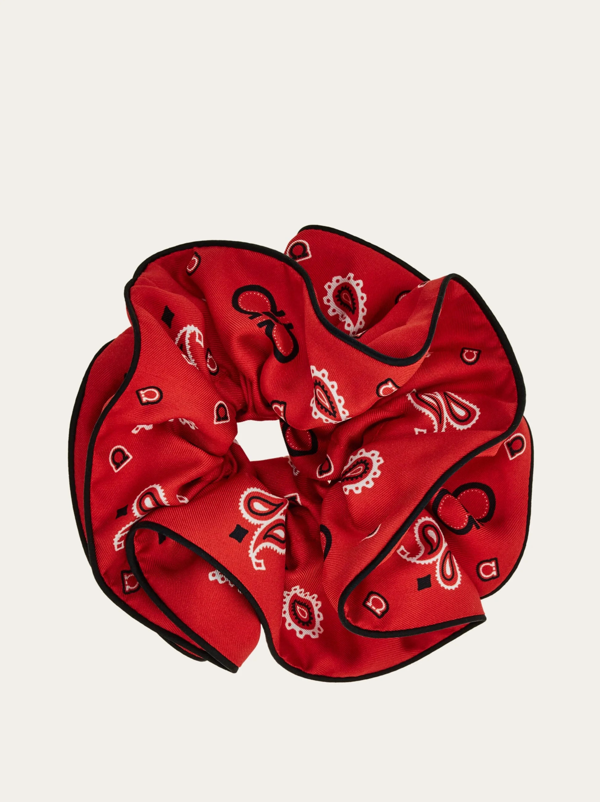 Arabesque print silk scrunchie - 1
