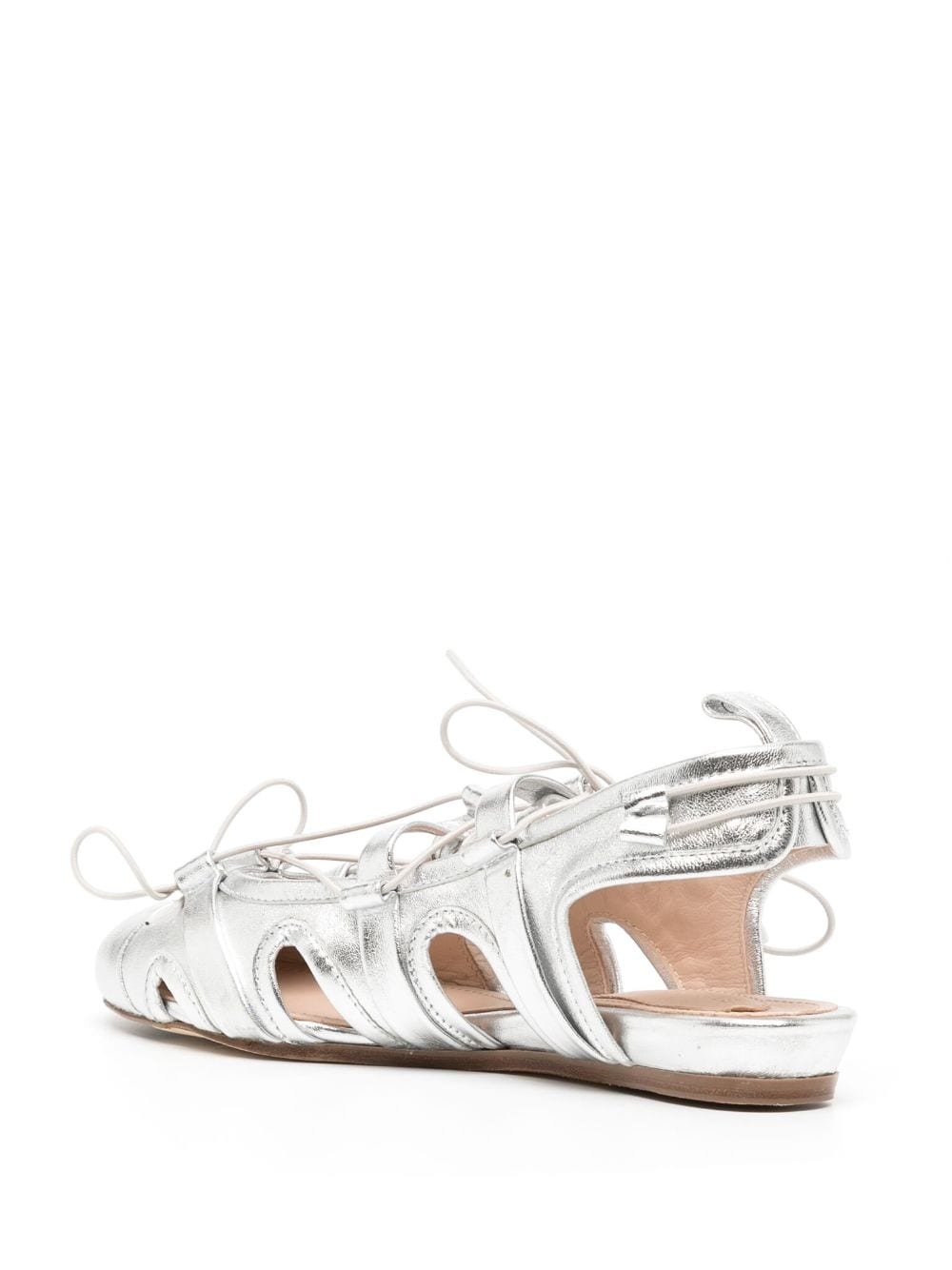 Sporty lace-up ballerina shoes - 3