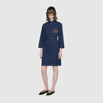 GUCCI Short denim dress with Gucci Boutique outlook