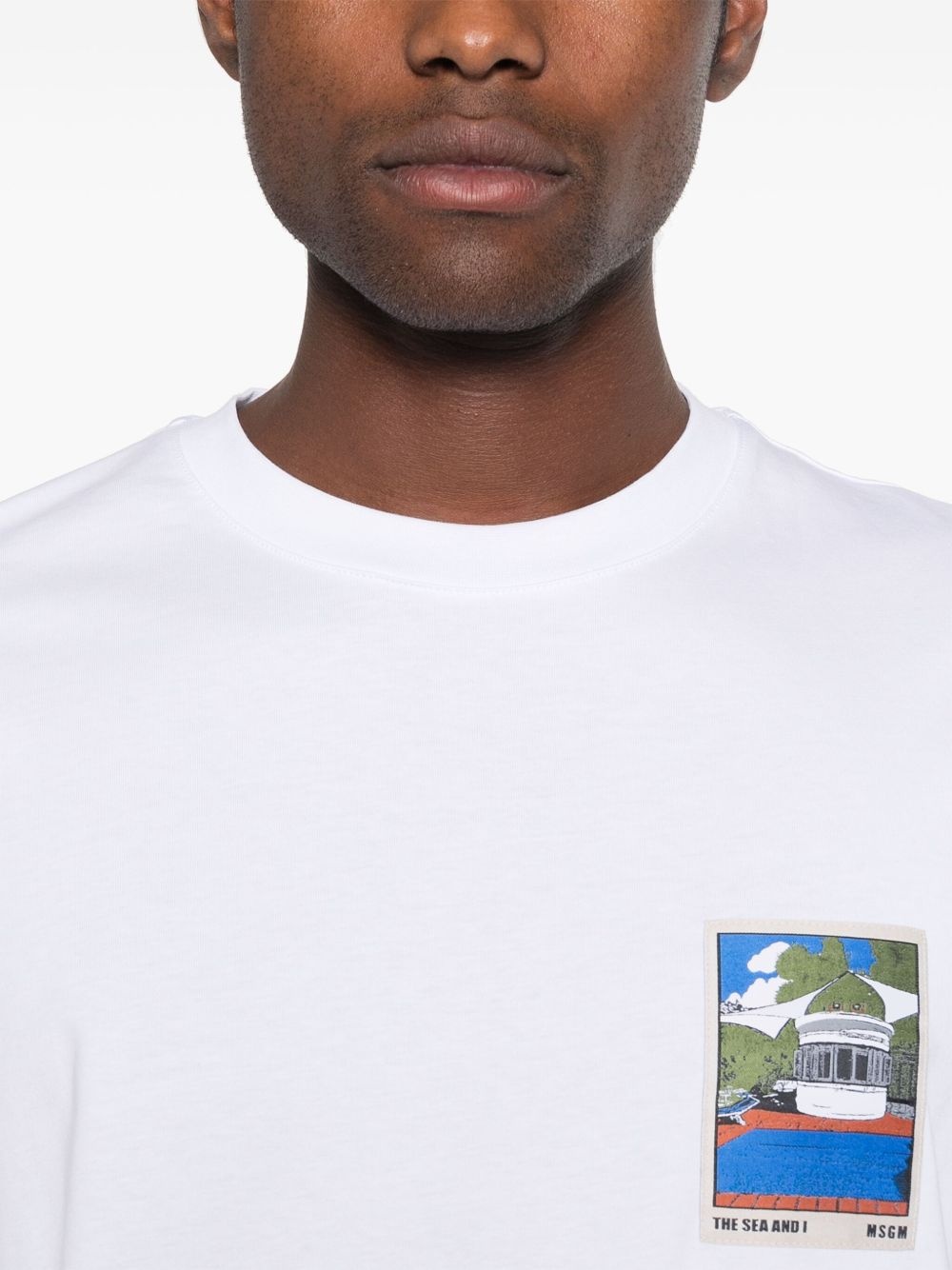 patch-detail T-shirt - 4