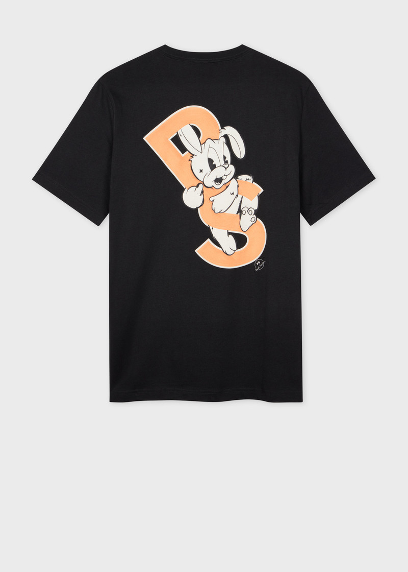 Paul Smith Black 'PS Bunny' Print T-Shirt outlook