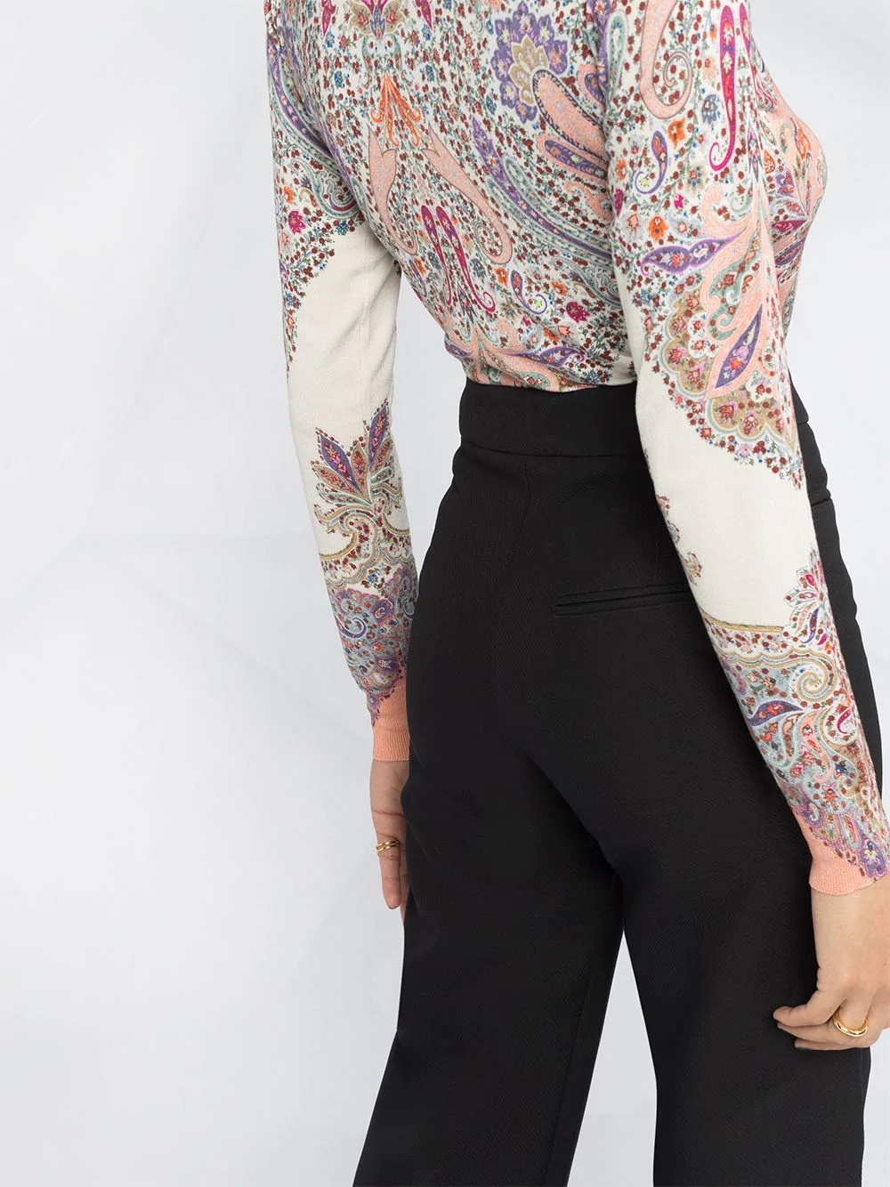 paisley-print turtleneck jumper - 5