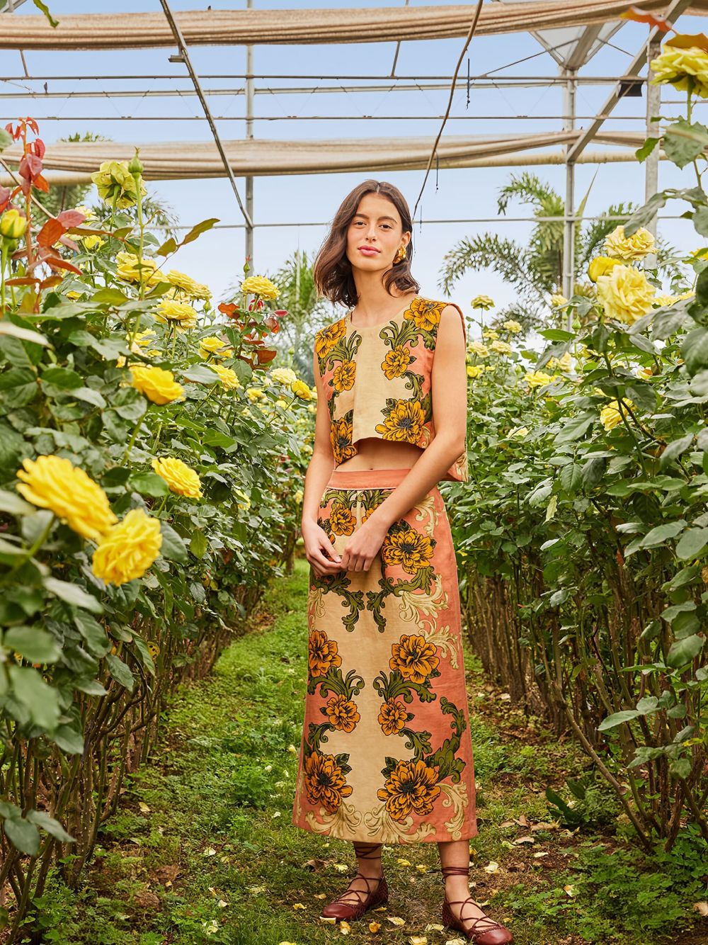 floral-print midi skirt - 4