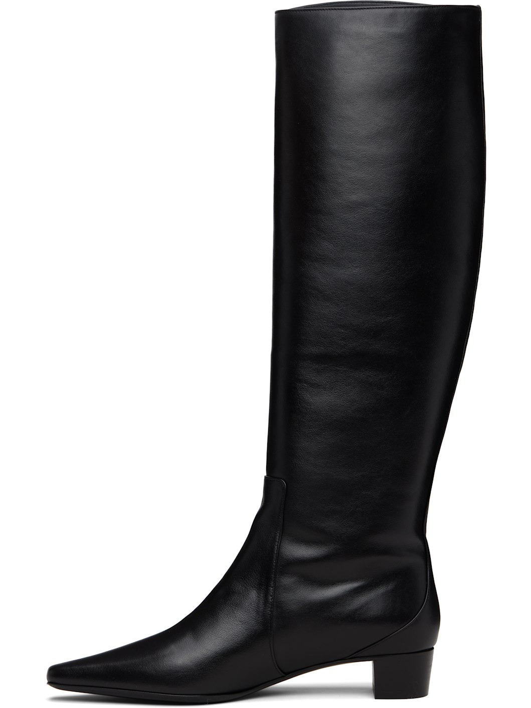 Black Pascal Nappa Leather Tall Boots - 3
