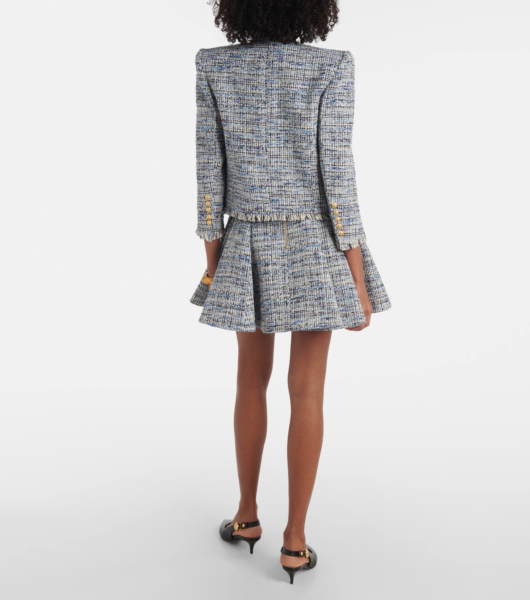 Side To Side denim tweed spencer jacket - 3