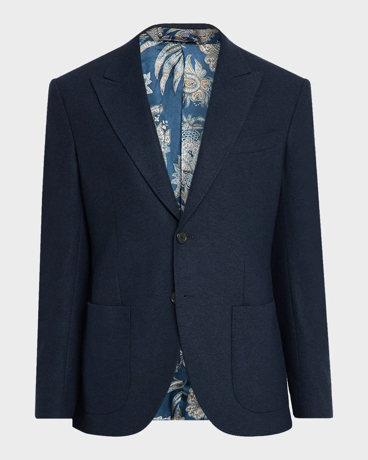 Men's Textured Peak-Lapel Single-Breasted Sport Coat - 1