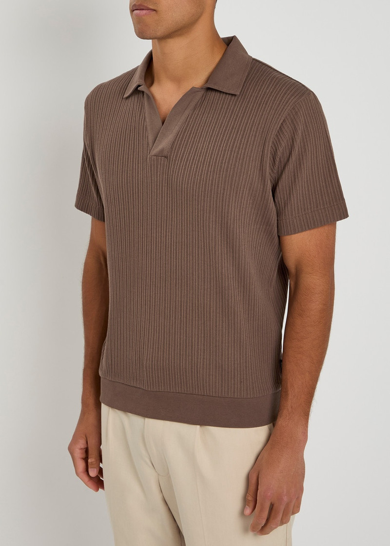 Oliver Spencer Oliver Spencer Westcott Ribbed Cotton Polo Shirt outlook