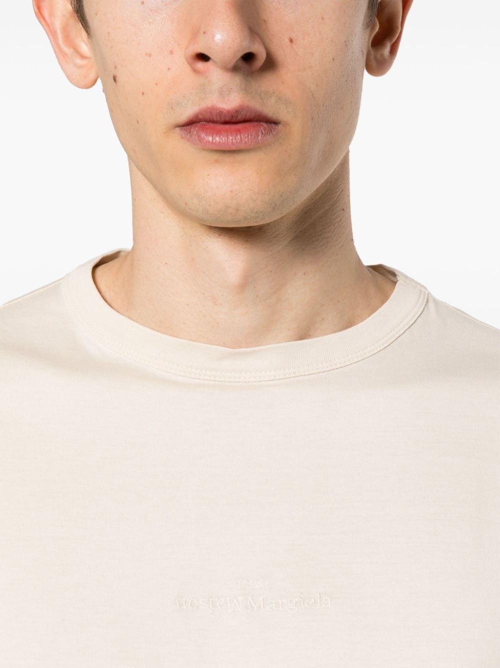 logo-embroidered cotton T-shirt - 5