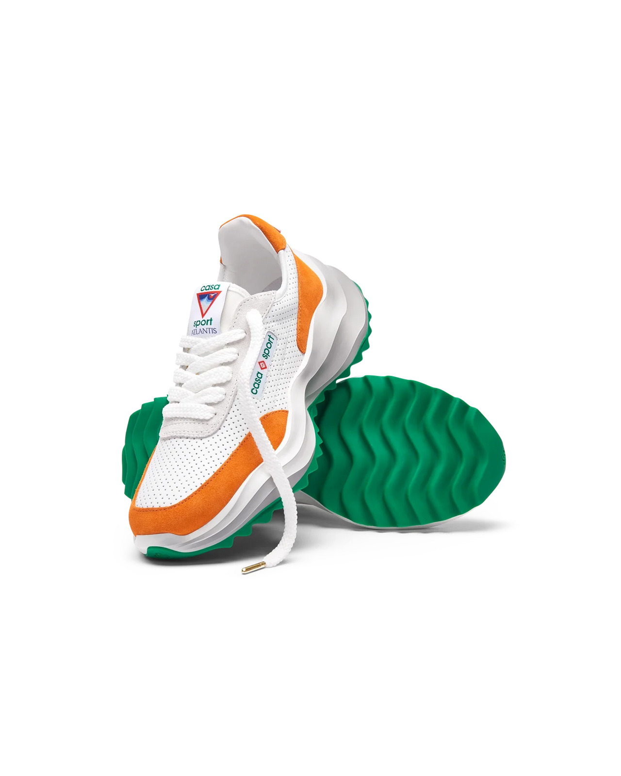 Womens Atlantis White & Clay Orange Sneaker - 5