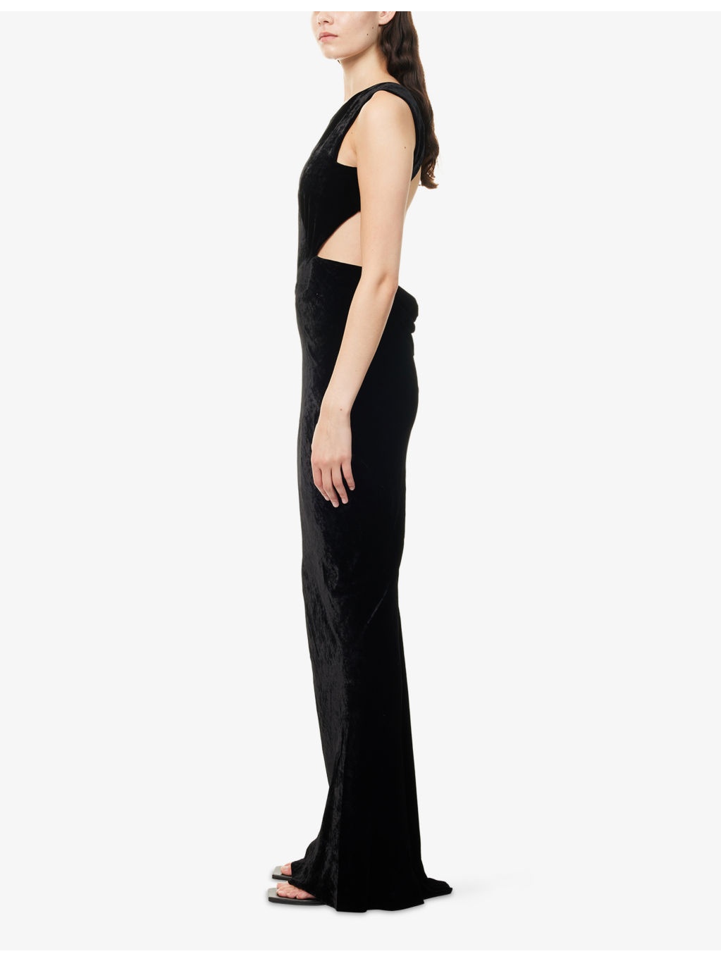 Open Back Sleeveless Woven Gown - 3