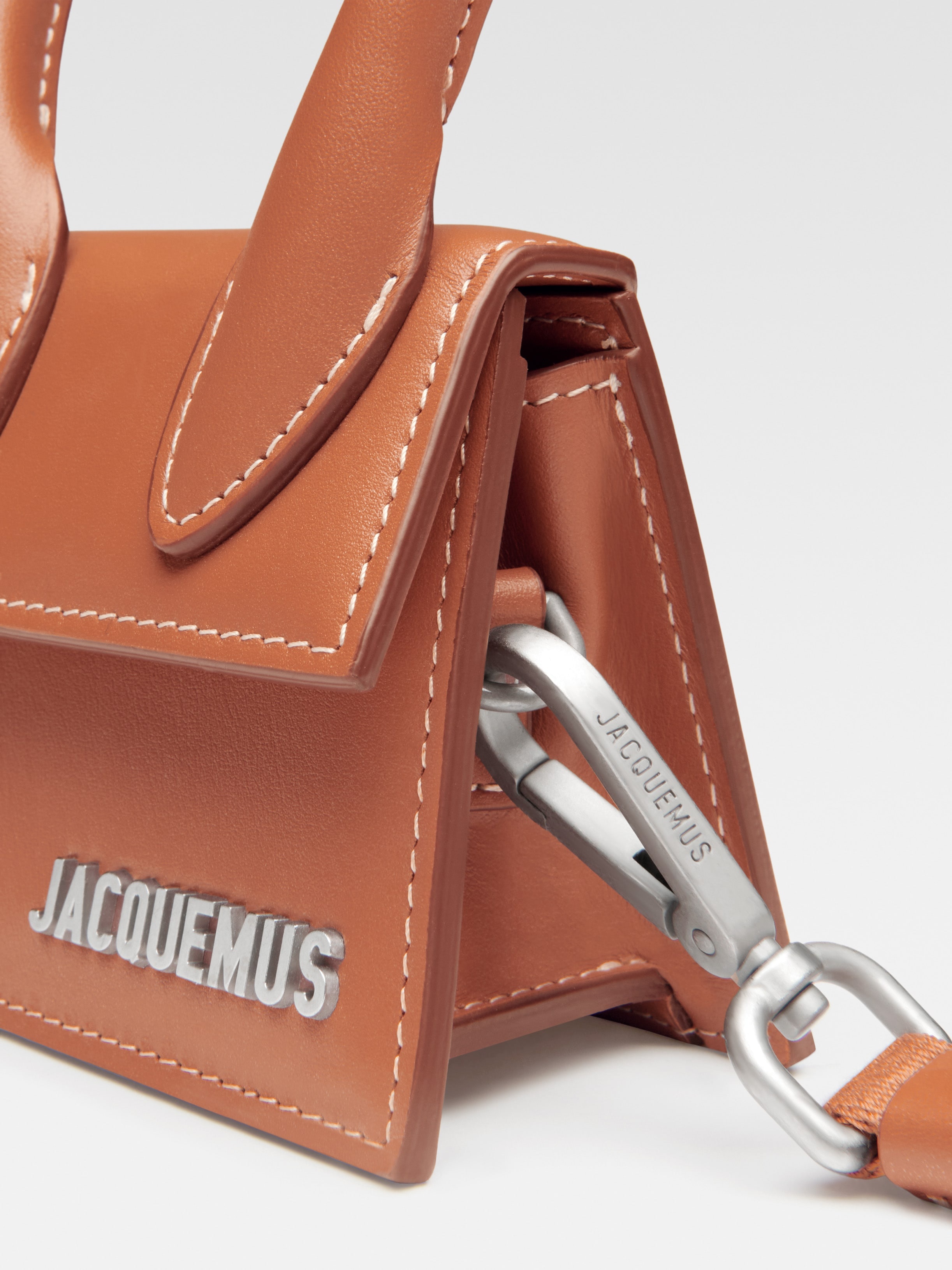 Jacquemus Le Porte Azur leather clutch bag - Brown