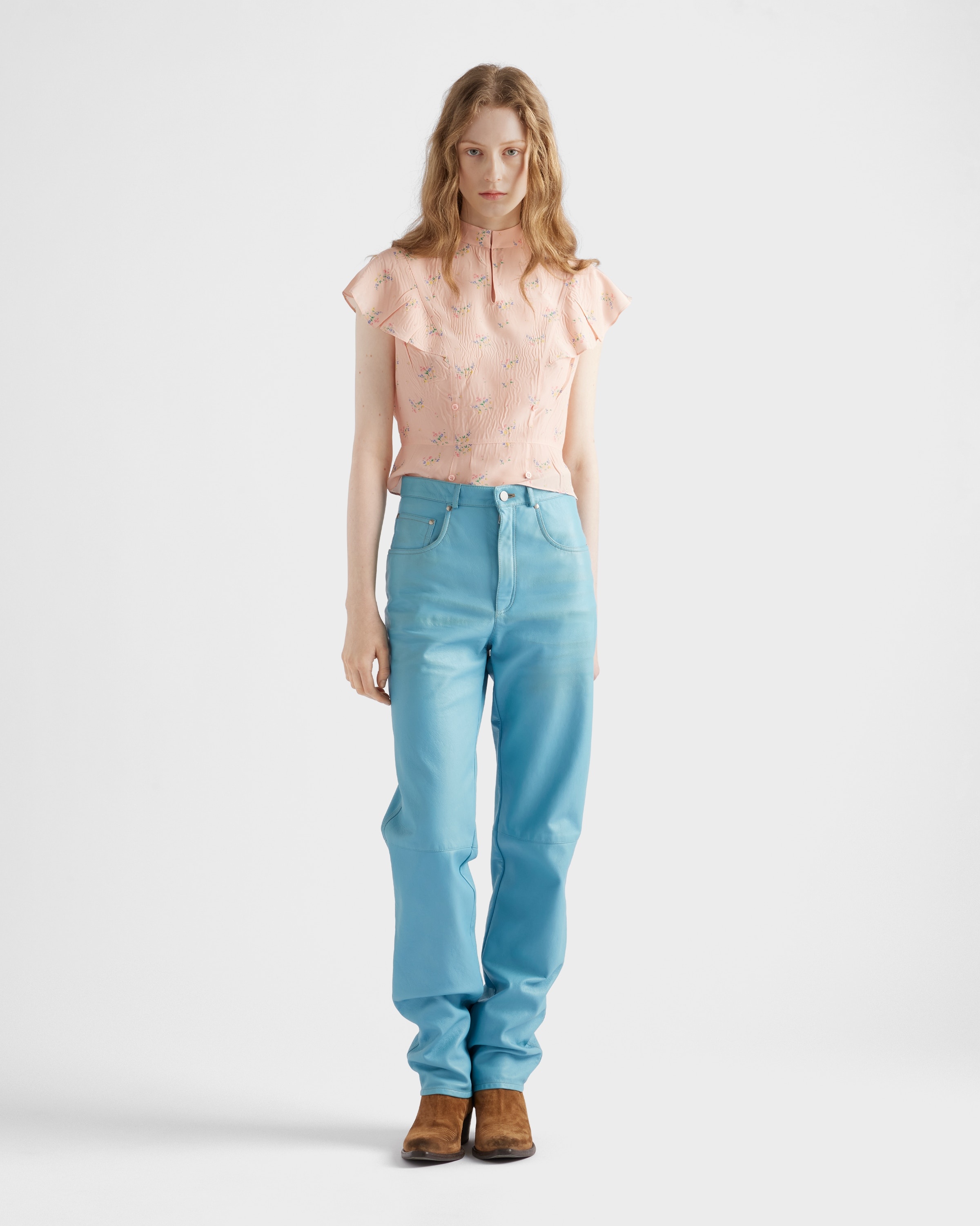 Five-pocket nappa leather pants - 2