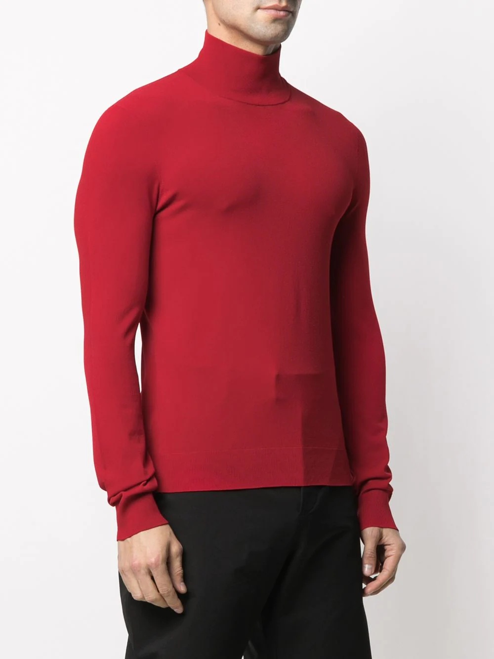 fine-knit high-neck jumper - 3