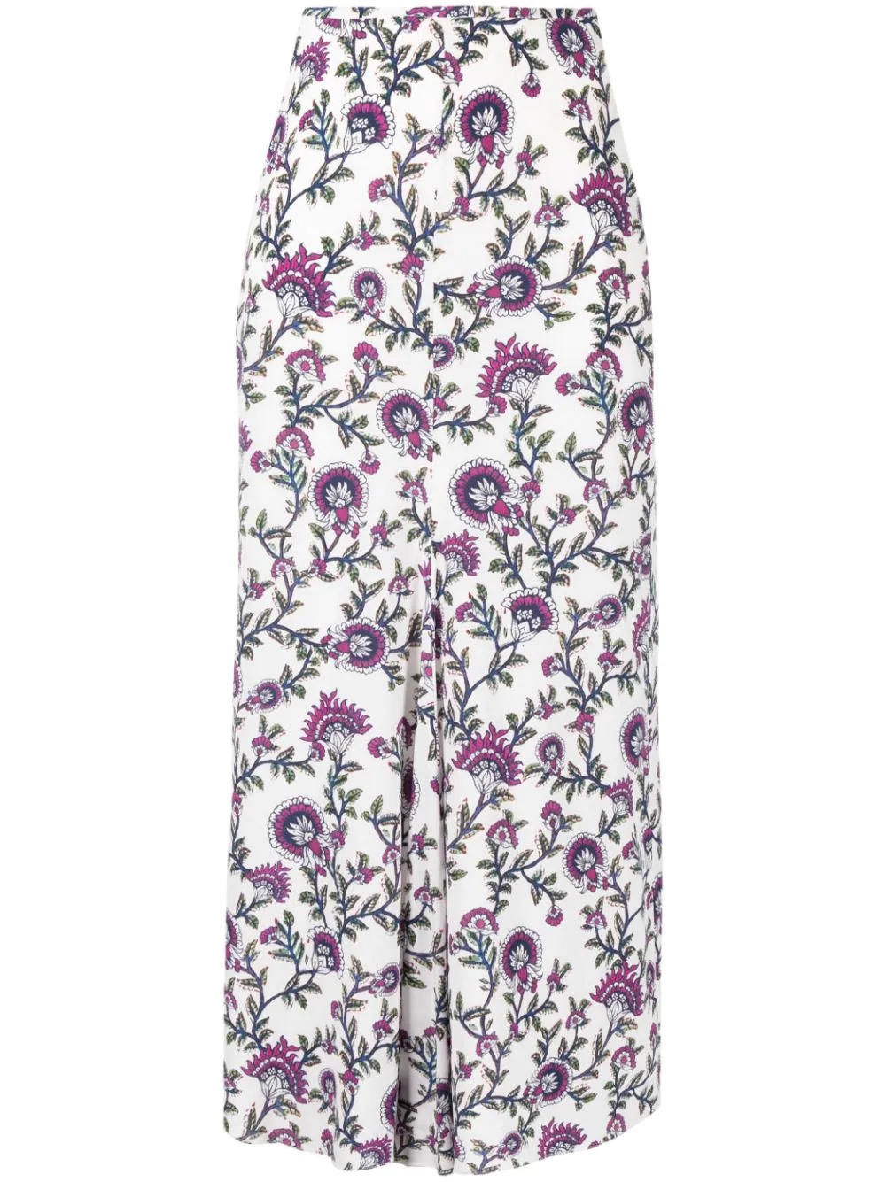 high-waisted floral-print skirt - 1
