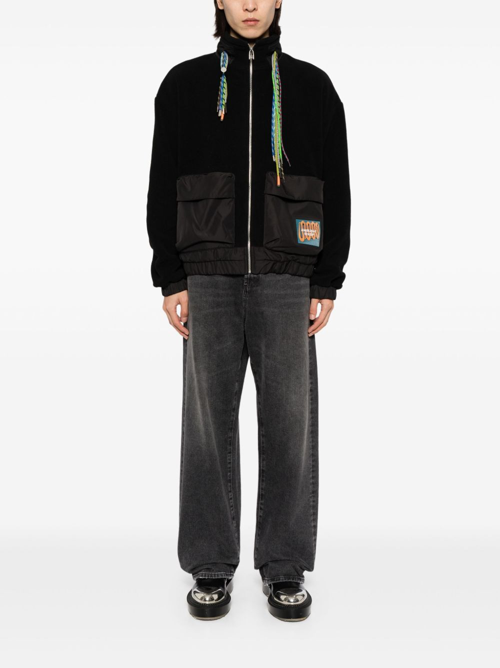 mock-neck fleece jacket - 2