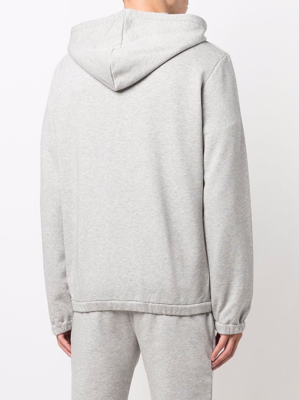 skull-patch zip-detail hoodie - 4