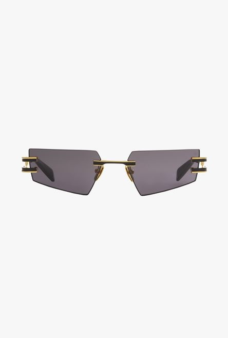 Black and dark gray titanium Fixe sunglasses - 1