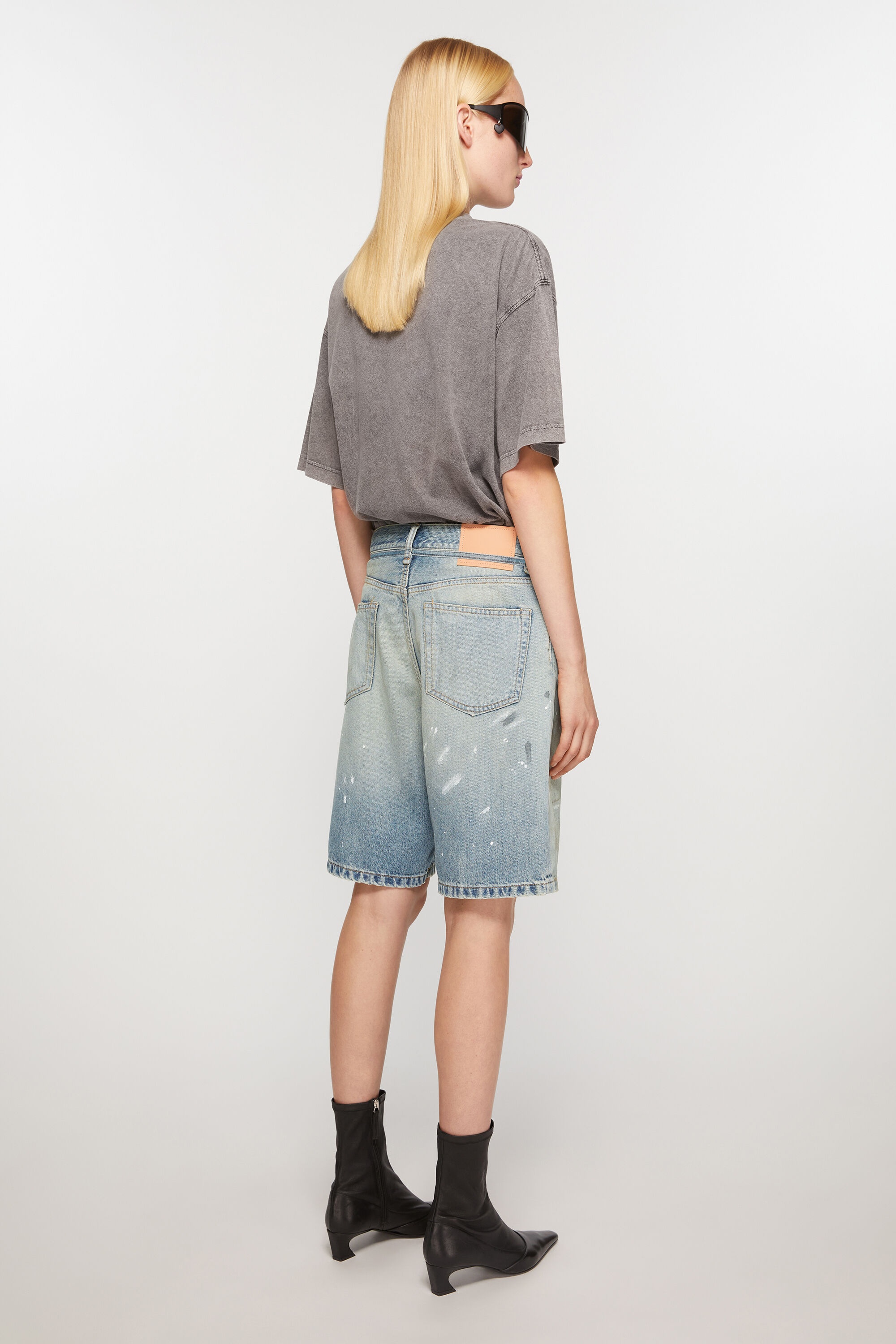 Loose fit denim shorts - Light blue - 4