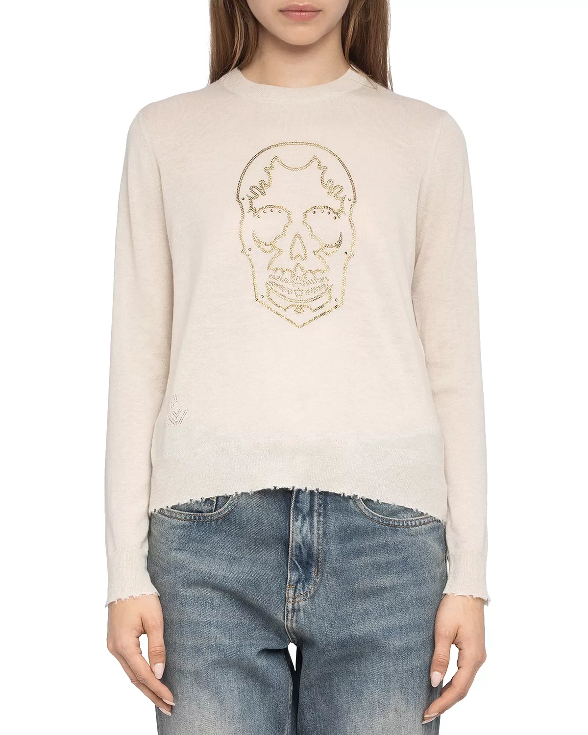 Miss CP West Embellished Cashmere Sweater - 1