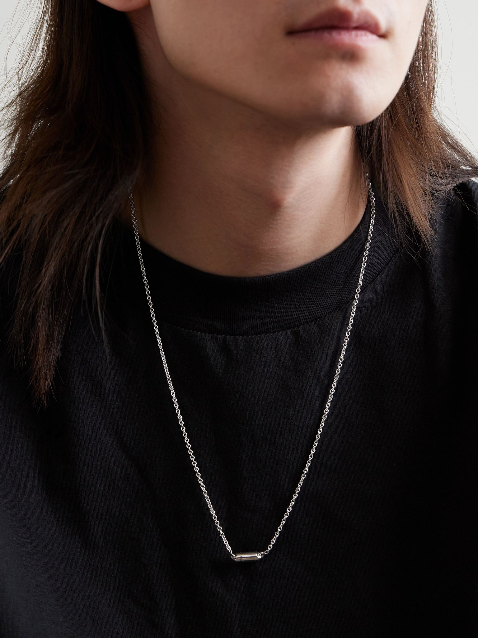 10g Segment Recycled Sterling Silver Pendant Necklace Silver - 2