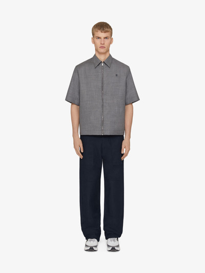 Givenchy ZIPPED SHIRT IN WOOL WITH 4G DETAIL outlook