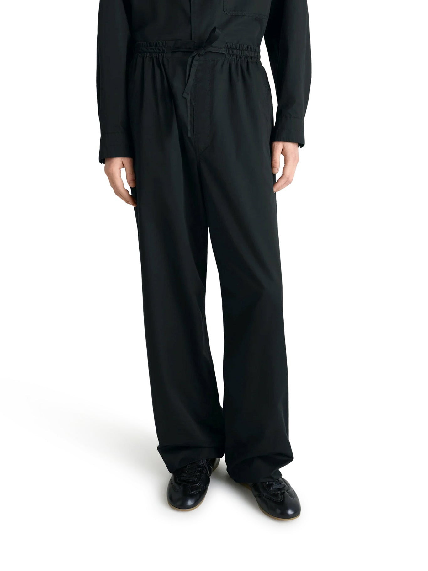LIGHTWEIGHT COTTON SATIN TROUSERS - 1
