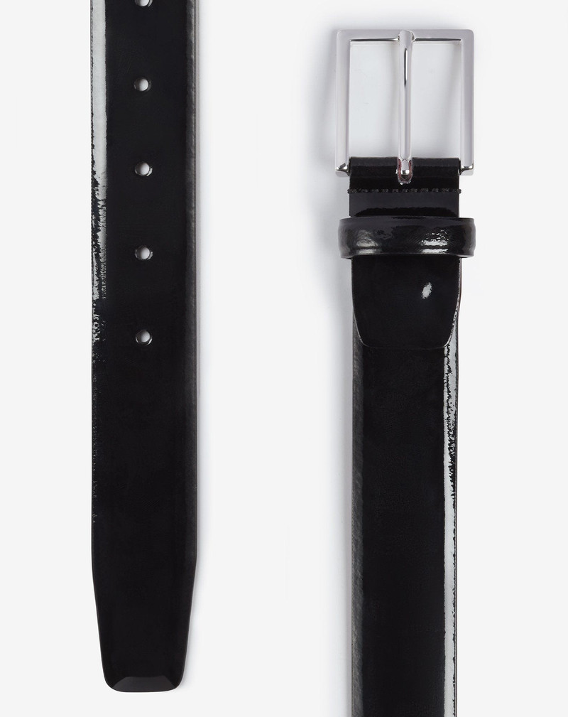 CORNELIANI Black patent leather belt outlook