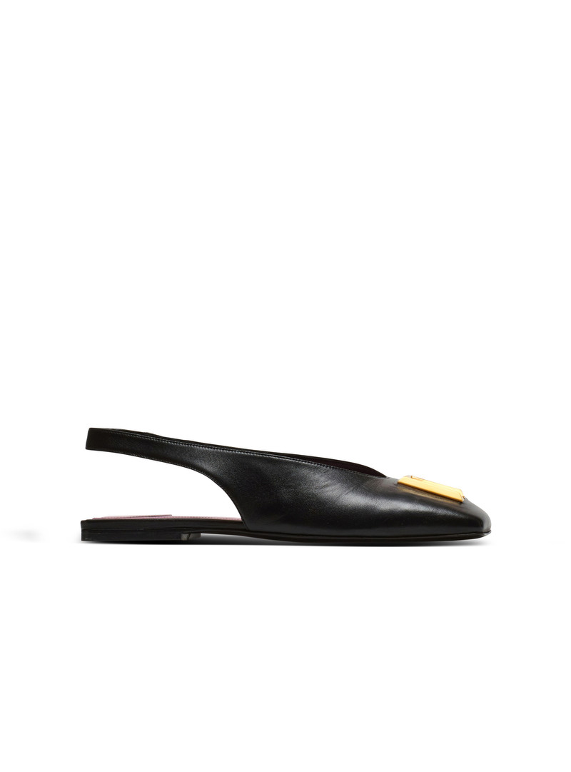 Flat Eden slingbacks in lambskin leather 1